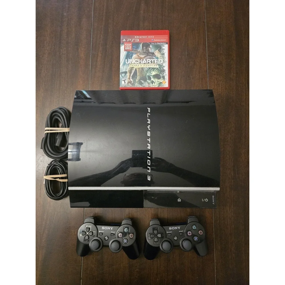 Sony PlayStation 3 PS3 Bundle Two Controllers And One Game